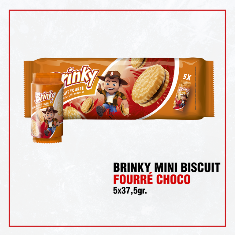Brinky Mini Biscuit Fourré Choco 5x37,5gr. Nieuwe Artikelen