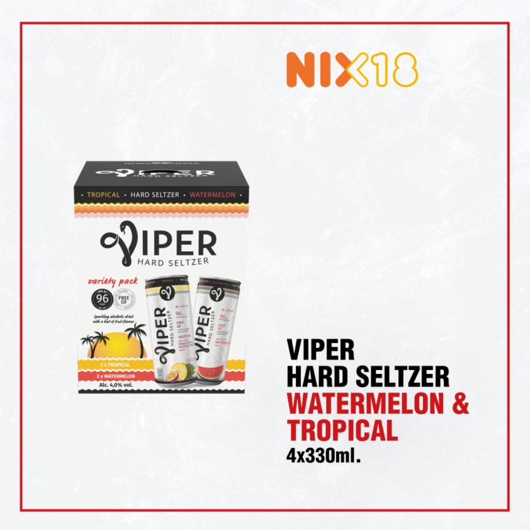 Viper Hard Seltzer Watermelon-Tropical 4x330ml